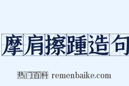 摩肩擦踵造句是什么意思的图片